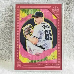 3/$25 Mint 2022 Panini Diamond Kings Spencer Strider RC Red Frame MLB Card 142!!